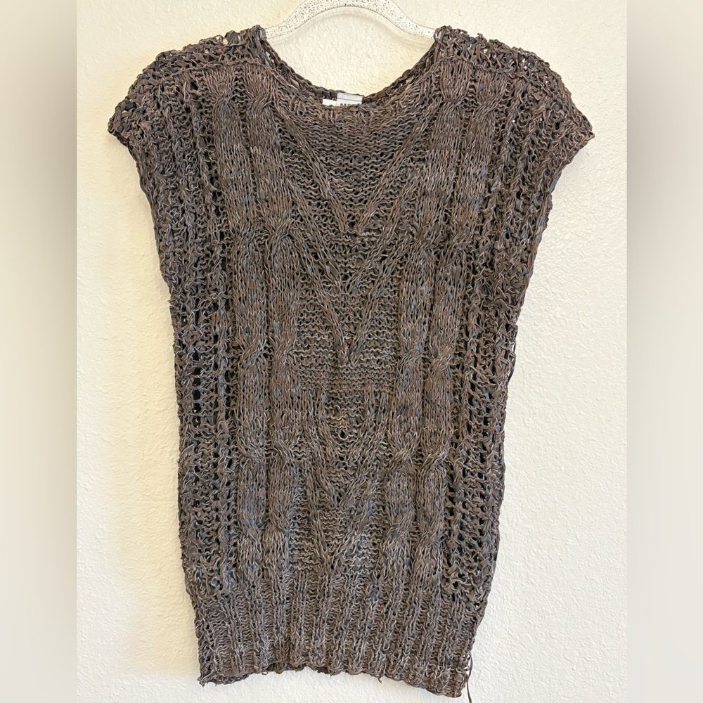 Source Unknown Brown Knit Top - image 1